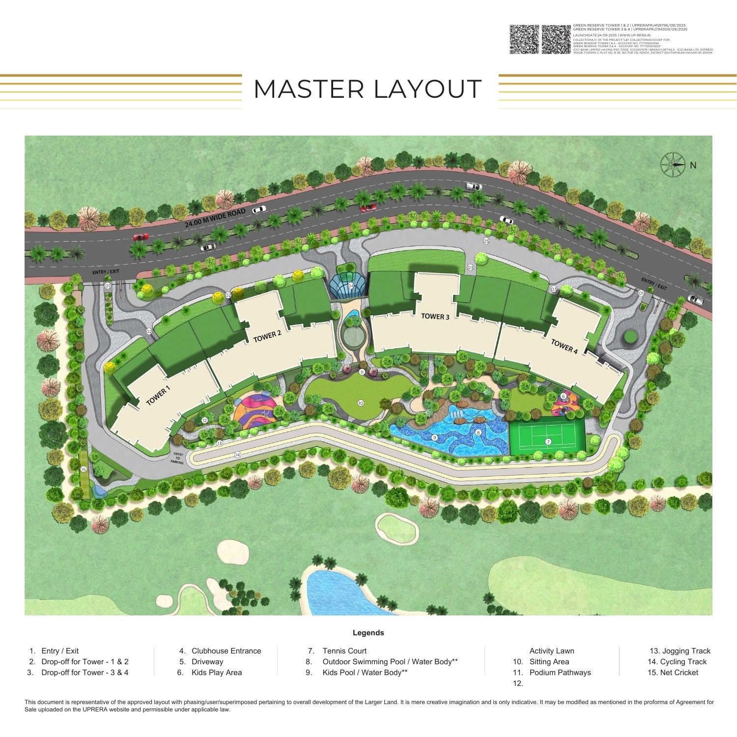 Master Layout Plan of L&T Green Reserve Noida